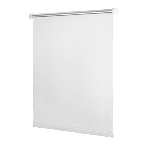 Ventanara® Rollo ohne Bohren schnurlos Springrollo inklusive Klemmträgern (Weiss (raumverdunkelnd), 110 x 150 cm) von Ventanara