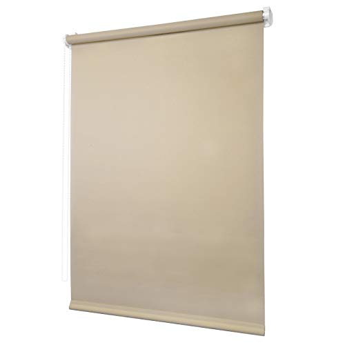 Ventanara® Rollo ohne Bohren tageslicht Seitenzugrollo Klemmfix Fensterrollo (110 x 150 cm, Kaschmirbraun) von Ventanara