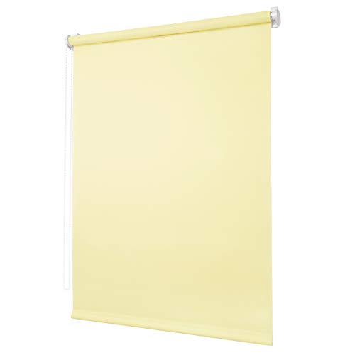 Ventanara® Rollo ohne Bohren tageslicht Seitenzugrollo Klemmfix Fensterrollo (80 x 210 cm, Champagnergelb) von Ventanara