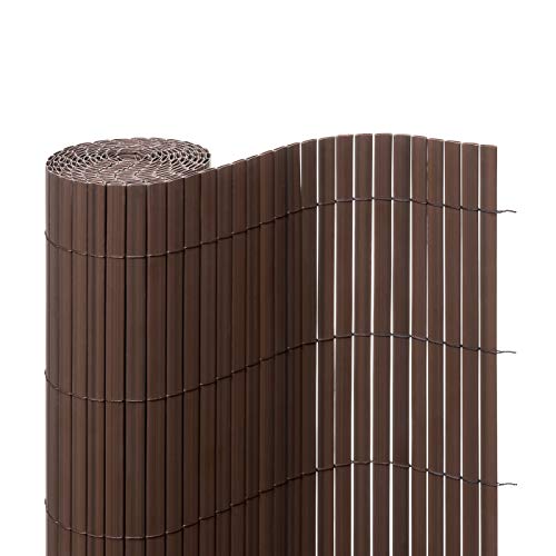 Ventanara® Sichtschutzmatte PVC Sichtschutzzaun Sichtschutz Windschutz für Garten Balkon Terrasse (120 x 300 cm, Braun) von Ventanara