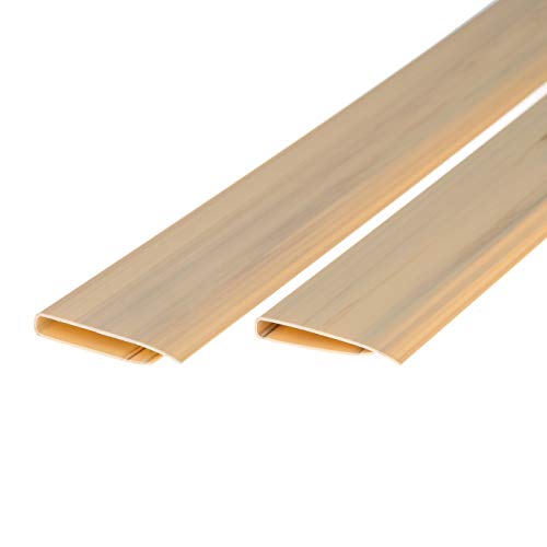 Ventanara® Abdeckprofil PVC Sichtschutz Zaun 2x1m Zaunabdeckung 2er Set (Bambus) von Ventanara