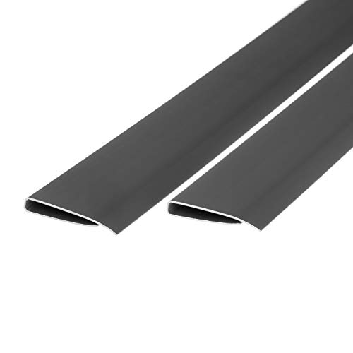 Ventanara® Abdeckprofil PVC Sichtschutz Zaun 2x1m Zaunabdeckung 2er Set (Grau) von Ventanara