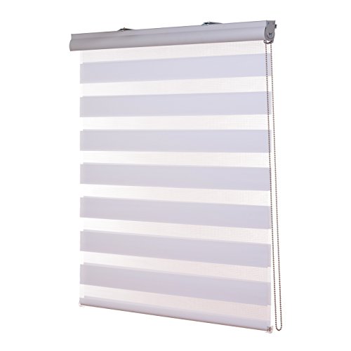 Ventanara® Doppelrollo mit Kassette Aluminium Duorollo Rollo Rolljalousie viele Größenl (180 x 220 cm, Weiß) von Ventanara