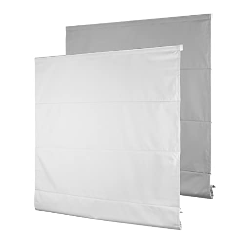 Ventanara Raffrollo ohne Bohren Weiß raumverdunkelnd Klemmfix Raffgardine inklusive Montagematerial 50 x 130 cm von Ventanara