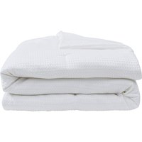 2-in-1 Wendedecke leicht - 240 x 260 cm - 250 g/m² - Weiß Wabenstoff - NANSHI 2-in-1 Wendedecke leicht - 240 x 260 cm - 250 g/m² - Weiß Wabenstoff - NANSHI von Vente-unique