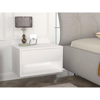 2er-Set Nachttische hängend - 1 Schublade & 1 Ablage - Weiß - RITAMI 2er-Set Nachttische hängend - 1 Schublade & 1 Ablage - Weiß - RITAMI von Vente-unique