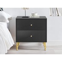 2er-Set Nachttische mit 2 Schubladen - Schwarz - LUREO 2er-Set Nachttische mit 2 Schubladen - Schwarz - LUREO von Vente-unique