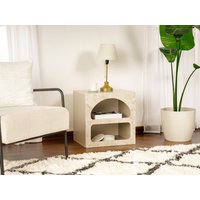 2er-Set Nachttische mit Stauraum - Marmor-Optik Beige - LUELA von Vente-unique