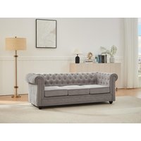 3-Sitzer-Sofa - Stoff - Grau - CHESTERFIELD von Vente-unique