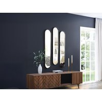 3er-Set Spiegel oval - 23 x 120 cm - Metall - Schwarz - JAYLEN von Vente-unique