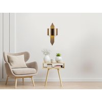 Art-Deco-Wandleuchte - Metall - Goldfarben - 22 x 75 cm - SANGARIUS von Vente-unique