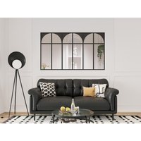 Atelier-Glaswand - 180 x 105 cm - thermolackiertes Aluminium - Schwarz - ARCADEA von Vente-unique