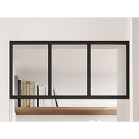Atelier-Oberlicht - thermolackiertes Aluminium - 83 x 40 cm - Schwarz - BAYVIEW von Vente-unique