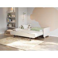 Ausziehbett - 2 x 90 x 190 cm - MDF & Kiefernholz - Holzfarben & Beige - TALUDO von Vente-unique