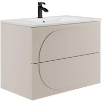 Badmöbel Wandschrank + Einbauwaschbecken - Beige - 80 cm - VUTOMA von Vente-unique
