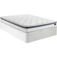 Bett-Set 160x200 cm - Bettkasten Weiß + Hybrid-Matratze Taschenfederkern 7 Zonen + Memory + Latex - 25 cm - MALAO von PALACIO von Vente-unique