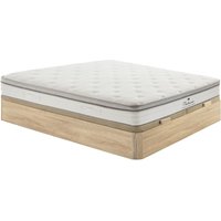 Bett-Set 180x200 cm - Bettkasten Natur hell + Taschenfederkernmatratze 7 Zonen + TPE - 28 cm - ONEBIA von PALACIO von Vente-unique