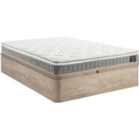 Bett mit Bettkasten - 160 x 200 cm - Natur hell - Taschenfederkernmatratze mit Memoryschaum - Höhe 21 cm - VITOGO von YSMÉE Bett mit Bettkasten - 160 x 200 cm - Natur hell - Taschenfederkernmatratze mit Memoryschaum - Höhe 21 cm - VITOGO von YSMÉE von Vente-unique