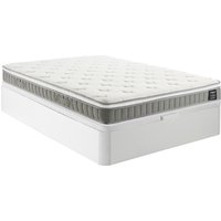 Bett mit Bettkasten - 160 x 200 cm - Weiß - Taschenfederkernmatratze mit Memoryschaum - Höhe 21 cm - VITOGO von YSMÉE Bett mit Bettkasten - 160 x 200 cm - Weiß - Taschenfederkernmatratze mit Memoryschaum - Höhe 21 cm - VITOGO von YSMÉE von Vente-unique