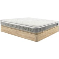 Bett mit Bettkasten - 180 x 200 cm - Natur hell - Taschenfederkernmatratze mit Memoryschaum - Höhe 21 cm - VITOGO von YSMÉE Bett mit Bettkasten - 180 x 200 cm - Natur hell - Taschenfederkernmatratze mit Memoryschaum - Höhe 21 cm - VITOGO von YSMÉE von Vente-unique