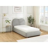 Bett mit Bettkasten - 90 x 190 cm - Stoff - Hellgrau - VANARI von Vente-unique