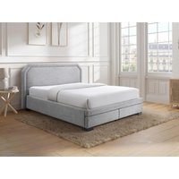 Bett mit Schubladen + Matratze - 140 x 190 cm - Stoff - Hellgrau - INASTO Bett mit Schubladen + Matratze - 140 x 190 cm - Stoff - Hellgrau - INASTO von Vente-unique