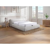 Bettkasten + Matratze - 160 x 200 cm - Stoff - Beige - MIRSIO von Vente-unique