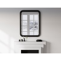 Bogenförmiger rechteckiger Spiegel - Paulownia-Holz - 85 x 110 cm - Schwarz - JIMIA von Vente-unique