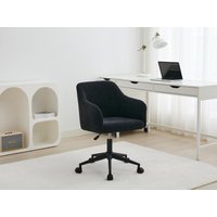Bürostuhl höhenverstellbar - Strukturstoff - Schwarz - MATOMI von Vente-unique