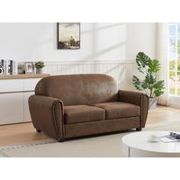 Clubsofa 3-Sitzer - Microfaser - Braun - VICTORY III von Vente-unique