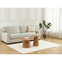 Couchtisch-Set - Eichenfurnier - Holzfarben hell - PIARI von Vente-unique