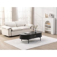 Couchtisch mit 2 Schiebetüren - MDF - Schwarz - SEVATO Couchtisch mit 2 Schiebetüren - MDF - Schwarz - SEVATO von Vente-unique