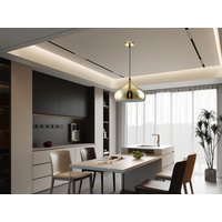 Deckenleuchte - Metall - 30 x 127 cm - Goldfarben glänzend - OSARA von Vente-unique