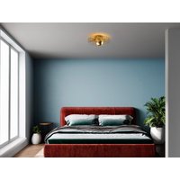 Deckenleuchte aus Drahtmetall - Goldfarben - H. 18 x Ø 45 cm - ZYMA von Vente-unique