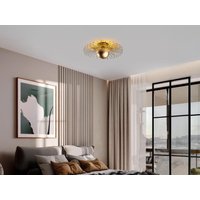 Deckenleuchte aus Drahtmetall - Goldfarben - H. 24 x Ø 60 cm - ZYMA von Vente-unique