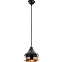 Deckenleuchte höhenverstellbar - Metall - 17 x 25/112 cm - Schwarz & Kupferfarben - YILDO von Vente-unique