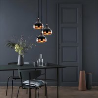 Deckenleuchte höhenverstellbar - Metall - 37 x 25/111 cm - Schwarz & Kupferfarben - YILDO Deckenleuchte höhenverstellbar - Metall - 37 x 25/111 cm - Schwarz & Kupferfarben - YILDO von Vente-unique