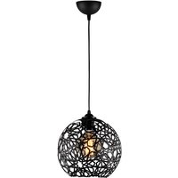 Deckenleuchte höhenverstellbat - Metall - 25 x 39/119 cm - Schwarz - CELINDRA von Vente-unique