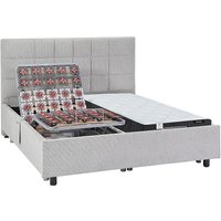 Dekoratives Bett mit elektrischer Relaxfunktion mit Tellern + Taschenfederkern- & Memory-Schaum-Matratze - 2 x 70 x 190 cm - Stoff - Grau - MANAM von YSMÉE Dekoratives Bett mit elektrischer Relaxfunktion mit Tellern + Taschenfederkern- & Memory-Schaum-Matratze - 2 x 70 x 190 cm - Stoff - Grau - MANAM von YSMÉE von Vente-unique