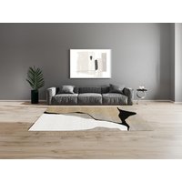 Designer-Teppich mit abstraktem Muster - 160 x 230 cm - Beige, Taupe & Weiß - BRADILI von Vente-unique