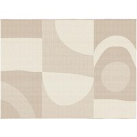 Designer-Teppich mit abstraktem Muster - Indoor oder Outdoor - 150 x 200 cm - Beige - KATERIN von Vente-unique