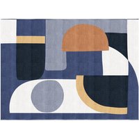 Designer-Teppich mit abstraktem Muster - Indoor oder Outdoor - 150 x 200 cm - Mehrfarbig - RONSARD von Vente-unique