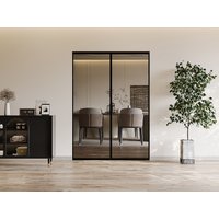 Doppel-Schiebetür mit Galandage-System - Aluminium & rauchfarbenes Sicherheitsglas - 2 x 205 cm x 83 cm - LINCI II Doppel-Schiebetür mit Galandage-System - Aluminium & rauchfarbenes Sicherheitsglas - 2 x 205 cm x 83 cm - LINCI II von Vente-unique