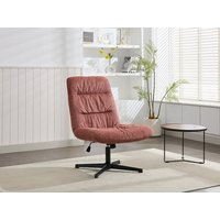 Drehsessel - melierter Stoff - Terracotta - SELENDO Drehsessel - melierter Stoff - Terracotta - SELENDO von Vente-unique