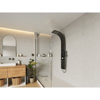 Duschsäule mit Hydromassage mit Ablage - Schwarz matt - 20 x 140 cm - ROANA Duschsäule mit Hydromassage mit Ablage - Schwarz matt - 20 x 140 cm - ROANA von Vente-unique