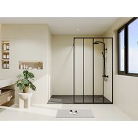 Duschtrennwand Seitenwand - Italienische Dusche - 120 x 200 cm - ATALIA Duschtrennwand Seitenwand - Italienische Dusche - 120 x 200 cm - ATALIA von Vente-unique