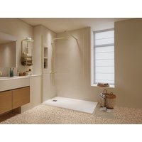 Duschtrennwand Seitenwand italienische Dusche - 140 x 200 cm - Goldfarben - DAREN von Vente-unique