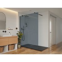 Duschtrennwand Seitenwand italienische Dusche - 140 x 200 cm - Grau - MALIKA II von Vente-unique