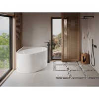Eckbadewanne oval - Acryl - Weiß glänzend - 176 l - 100 x 100 x 58 cm - MARTA Eckbadewanne oval - Acryl - Weiß glänzend - 176 l - 100 x 100 x 58 cm - MARTA von Vente-unique