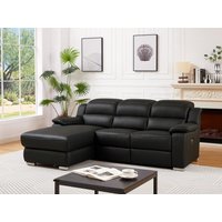Eckrelaxsofa elektrisch - Ecke links - Leder - Schwarz - ARENA III von Vente-unique